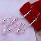 Silver Plated Brass Party Jewelry Sets SJEW-BB11466-3