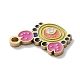 Ion Plating(IP) 304 Stainless Steel Enamel Charms STAS-P339-18G-02-2