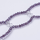 Bracelets de perles de verre plaqué BJEW-JB03504-01-2