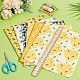 6 Stück 6 Stile Polyester-Baumwollgewebe&nbsp;DIY-WH0308-688-4