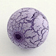 塗装アクリルラウンドビーズ  紫色のメディア  20mm  穴：3mm  約114個/500g ACRP-R001-05-2