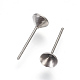 Accessoires de puces d'oreilles en 304 acier inoxydable STAS-I097-006D-P-1