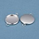 201 Stainless Steel Cabochon Connector Settings X-STAS-F191-15S-F-2