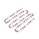 Cadena de perlas de vidrio hecha a mano AJEW-JB01134-02-1