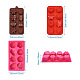 Boutigem 3pcs 3 moldes de fondant de colores DIY-BG0001-17-3