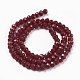 Facettierte einfarbige Glasrondelle Perlen Stränge GLAA-Q044-6mm-25-2