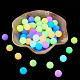 SUPERFINDINGS 60Pcs 11.5mm Colorful Luminous Silicone Beads 10 Colors Round Silicone Loose Beads Glow in Dark Round Beads DIY Necklace Bracelet Beads for DIY Craft Jewelry Making SIL-FH0001-02-4