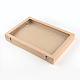 Boîtes à affichage en tissu et en bois ODIS-R003-09-3