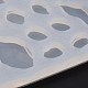 DIYジェムストーンナゲット形状のシリコーン型  レジン型  UVレジン用  エポキシ樹脂工芸品作り  ホワイト  107x138x9mm  内径：12~59x12~25mm X-DIY-C048-01-5