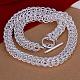 Popular Silver Color Plated Brass Round Link Chain Necklaces For Men NJEW-BB12791-1