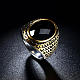 Модные 316л титана стали стеклянные широкая полоса кольца для мужчин RJEW-BB15652-11-4