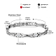 Bracelets de bande de montre de chaîne de panthère d'acier inoxydable de Shegrace JB676B-2