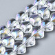 Chapelets de perles en verre électroplaqué EGLA-N008-004-A01-1