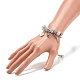 Alloy Heart and Skeleton Charm European Bracelet with Snake Chains BJEW-JB08047-02-3