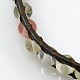 Gemstone Cord Beaded Bracelets X-BJEW-J054-03-2