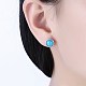 Clous d'oreilles en laiton à la mode EJEW-BB21165-P-2