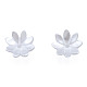 樹脂模造パールビーズキャップ  マルチ花弁  花  ホワイト  10x10x3mm  穴：1mm RESI-N036-04-06-4