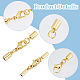 UNICRAFTALE 18 Sets 2/3mm Hole Lobster Claw Clasps with Cord Ends 304 Stainless Steel Leather Cord End Caps Golden Cord Necklace End Caps for DIY Bracelet Necklaces Jewelry Making STAS-UN0044-86-5