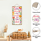 Wood Hanging Wall Decorations HJEW-WH0026-012-3