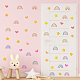 SUPERDANT 55pcs Watercolor Rainbow Wall Decals Small Heart Wall Sticker Sun Star Wall Decor Vinyl Wall Art Decal for for Baby Room Girls Bedroom Living Room Nursery Decorations DIY-WH0228-538-4