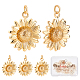 Beebeecraft 8Pcs Gold Sunflower Charms 18K Gold Plated Sunflower Pendant Charms Craft Supplies for DIY Jewelry Earrings Necklace Bracelet Making Finding KK-BBC0002-54-1