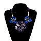 Fashion Women Jewelry Resin Beautiful Flower Bib Statement Necklaces NJEW-BB16022-B-9