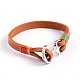 Leather Cord Multi-strand Bracelets BJEW-P128-29-2