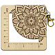 Wooden Square Frame Crochet Ruler DIY-WH0536-009-1