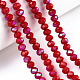 Electroplate Opaque Solid Color Glass Beads Strands EGLA-A034-P4mm-L21-4