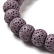 Natural Lava Rock Dyed Beads Strands G-Z036-B01-M-4