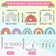 SUNNYCLUE 1 Box 8 Sets Rainbow Earring Making Kit Acrylic Rainbow Charms Boho Print Rainbow Charm Bulk Cloud Heart Charm Dangle Earrings for Jewelry Making Kits Adult Beginner Starter DIY Supplies DIY-SC0021-38-2