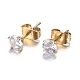 304 acero inoxidable diamante de imitación conjuntos de joyería SJEW-H301-04G-5