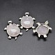 Tortoise Platinum Plated Brass Natural & Synthetic Mixed Stone Pendants G-F228-25-RS-2