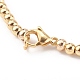 Halsketten mit Messingperlen und 304 Halskettensets mit Tropfenanhänger aus Edelstahl NJEW-JN03335-01-4