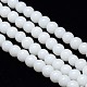 Opaque Solid Color Crystal Glass Round Beads Strands GLAA-F037-6mm-F04-2
