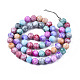 Opaque Baking Painted Crackle Glass Beads Strands EGLA-S174-33J-2
