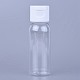 30ml透明ペットプラスチック詰め替え用フリップキャップボトル  PPプラスチックねじ蓋付き  丸い肩  透明  8.5cm  容量：30ml（1.01液量オンス） MRMJ-WH0038-01A-1
