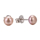 Valentine Presents for Her 925 Sterling Silver Ball Stud Earrings EJEW-D029-4.5mm-1-4