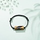 Acrylic Rectangle Beaded Bracelet with Waxed Polyester Cord BJEW-JB08545-02-2