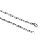 3.2mm 304 Stainless Steel Rolo Chain Necklace for Men Women NJEW-WH0012-02-3