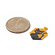 手作りの日本の種織機模様 シード ビーズ  ハロウィンテーマのペンダント  ゴールデンロッド  猫の模様  23x17x1.8mm  穴：1.6mm PALLOY-MZ00067-04-2
