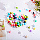 DICOSMETIC 75Pcs 15 Colors Round Silicone Beads Silicone Loose Beads Bulk 15mm Round Beads Macaron Color Beads Round Assorted Beads for Craft Jewelry DIY Making SIL-DC0001-02-5