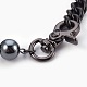 Bracelets de perles d'hématite synthétiques non magnétiques pour hommes BJEW-JB03967-3