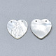 Natural White Shell Mother of Pearl Shell Pendants X-SSHEL-S264-008-2