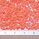 MIYUKIラウンドロカイユビーズ  日本製シードビーズ  11/0  （rr406fr）マットな不透明なオレンジ色のab  2x1.3mm  穴：0.8mm  約1111個/10g X-SEED-G007-RR0406FR-4