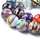 Round Handmade Millefiori Glass Beads Strands LK-R004-99-3