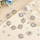 DELORIGIN 12pcs Snap Button Jewelry Charms Connector Charms Interchangeable Pendants Snaps Charms for Jewelry Making DIY Craft Necklaces Key Rings Key Chains Bracelet Hang Snap Base Pendant FIND-WH0110-342-3