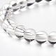 Natural Crystal Round Bead Stretch Bracelets BJEW-L593-B07-2