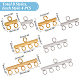 PandaHall Elite 32Pcs 8 Style 304 Stainless Steel Chandelier Component Links STAS-PH0004-64-2