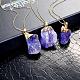 Nugget Rough Natural Crystal Pendant Necklaces NJEW-BB00073-03-2